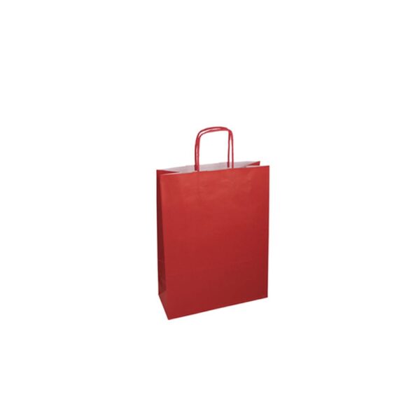 Κοκκινη Σακουλα  25X33X12Ek Στριφτο Χερι