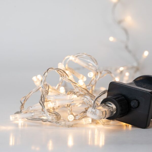 800 Led Διαφανο Λευκο 8Προγραμ 40Μετρα Εσωτ And Εξωτ Χωρου 5Mm