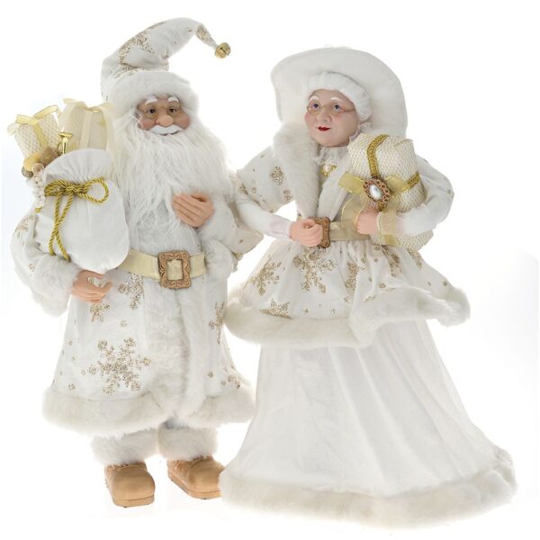 Λευκο Ζευγαρι Mr. And Mrs Santa 65Ek Σετ 2