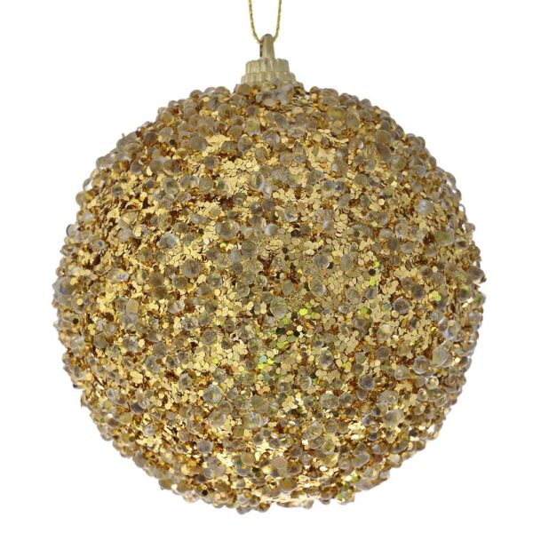 Χρυση Glitter Μπαλα 8Εκ Σετ 6