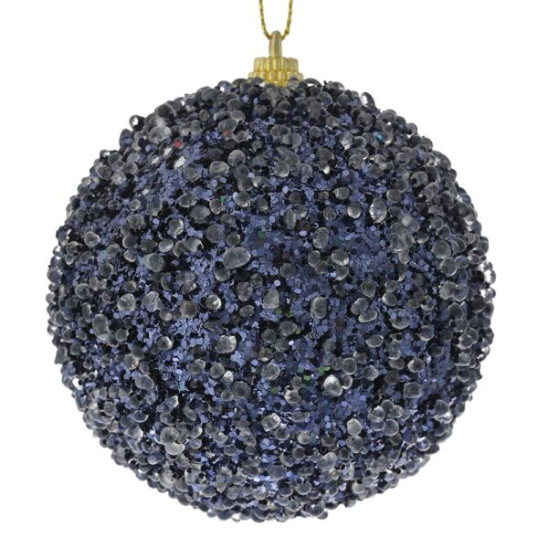 Μπλε Σκουρη Glitter Μπαλα 8Εκ Σετ 6