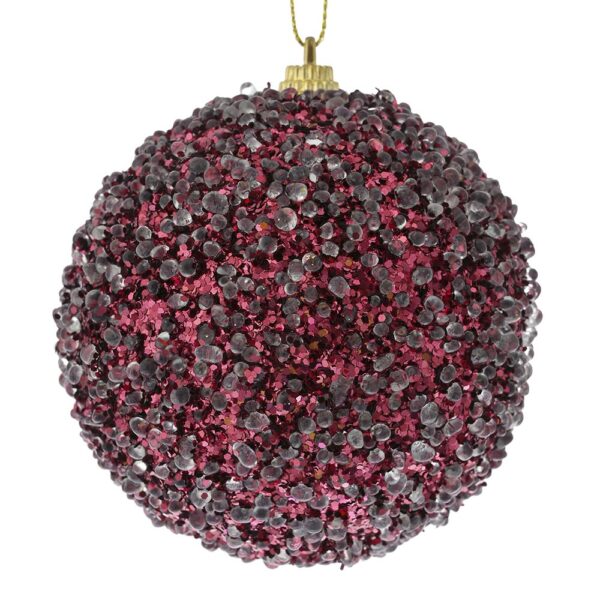 Μπορντο Glitter Μπαλα 8Εκ Σετ 6
