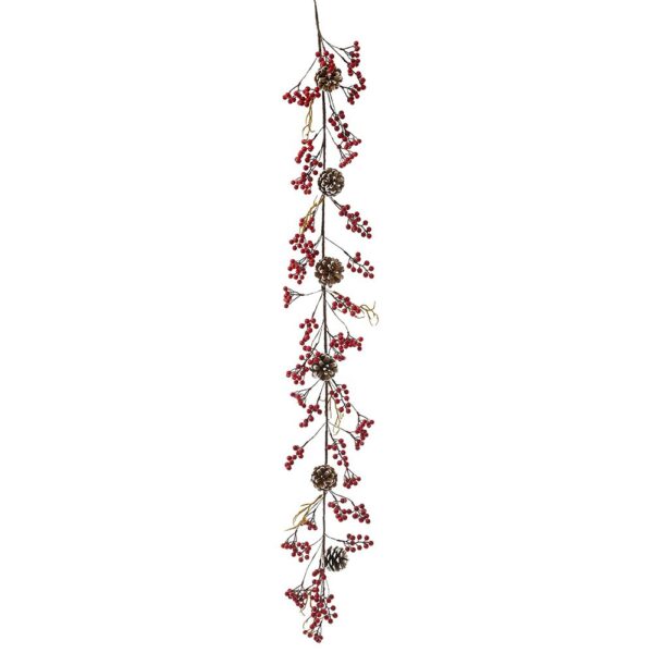 Κοκκινα Berries Και Κουκουναρια Γιρλαντα 150Εκ