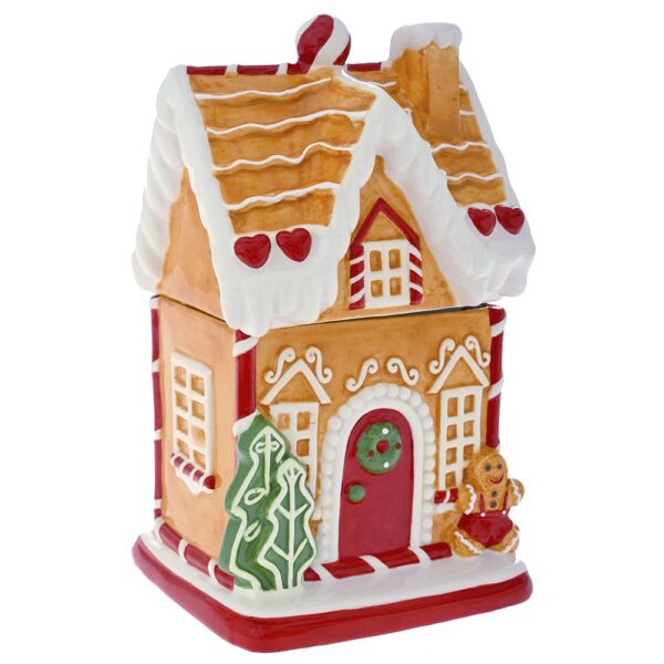 Gingerbread Κεραμικη Μπισκοτιερα 16Χ14Χ27Εκ