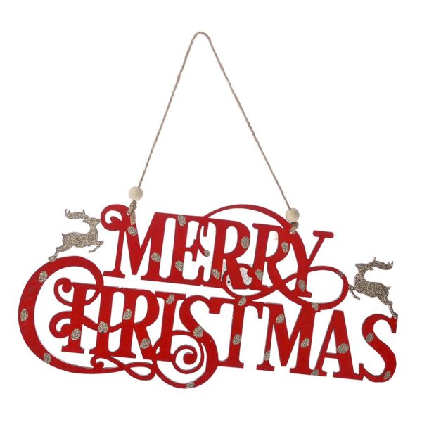 Κοκκινο Ξυλινο Merry Christmas 40Χ20Εκ