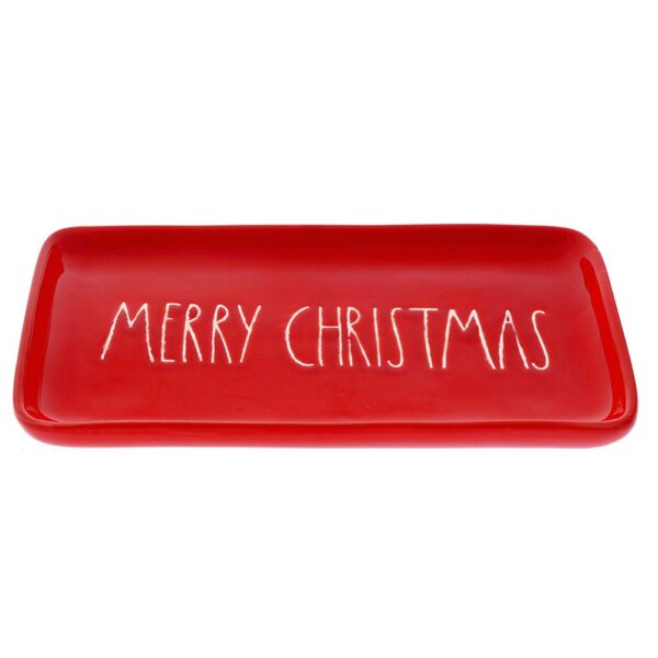 Merry Christmas Κοκκινη Κεραμικη Πιατελα 23Χ12Χ2Εκ Παρ Μη