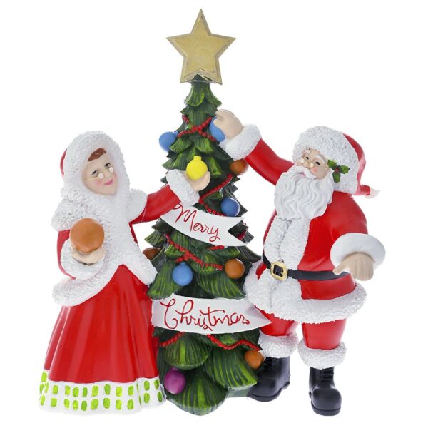 Πολυρεζινη Δεντρο Με Mr.Andmrs.Santa 27X16X30Ek