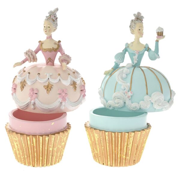 Ροζ Γαλαζια Πολυρεζιν Κυρια Cupcake 9X9X15Ek 2 Σχεδια