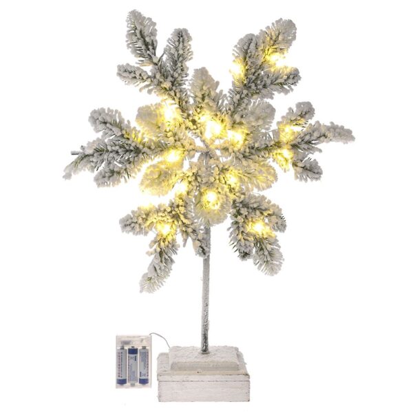 Φωτιζομενη Νιφαδα 40X12X52Ek Σε Βαση Me 20Led 3Aa