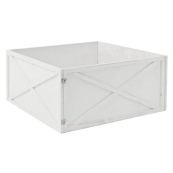 Λευκη Ξυλινη Βαση Για Δεντρο 59X59X28Ek
