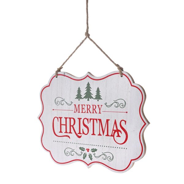 Ξυλινο Κρεμαστο Merry Christmas 23Χ18Χ1Εκ