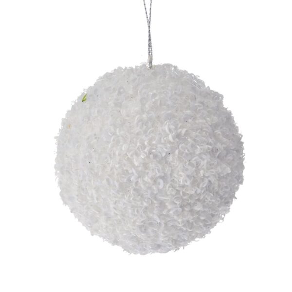 Λευκη Glitter Foam Μπαλα 6Εκ