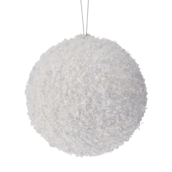 Λευκη Glitter Foam Μπαλα 8Εκ