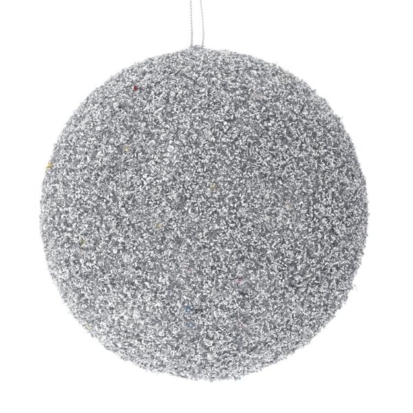 Ασημι Glitter Foam Μπαλα 10Εκ