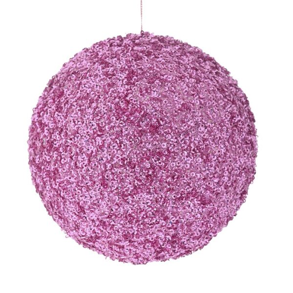 Ροζ Glitter Foam Μπαλα 10Εκ