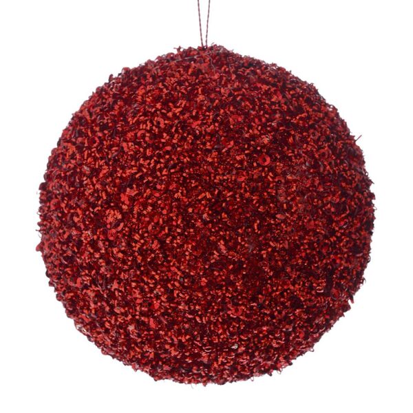 Κοκκινη Glitter Foam Μπαλα 12Εκ