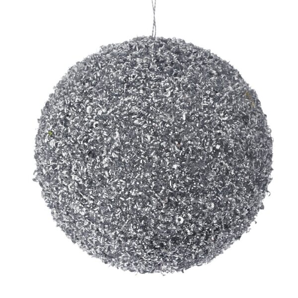 Ασημι Glitter Foam Μπαλα 12Εκ