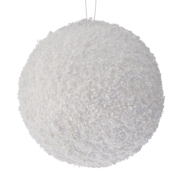 Λευκη Glitter Foam Μπαλα 12Εκ