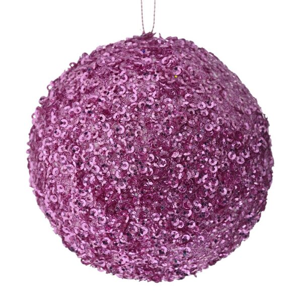 Ροζ Glitter Foam Μπαλα 12Εκ