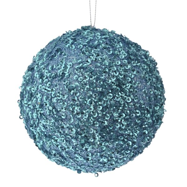 Γαλαζια Glitter Foam Μπαλα 12Εκ