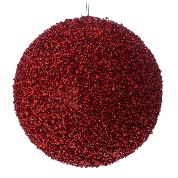 Κοκκινη Glitter Foam Μπαλα 15Εκ