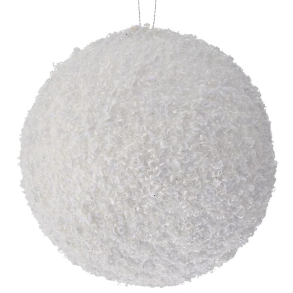 Λευκη Glitter Foam Μπαλα 15Εκ