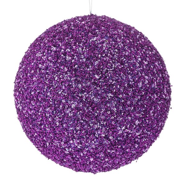 Μωβ Glitter Foam Μπαλα 20Εκ