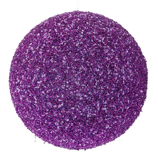 Μωβ Glitter Foam Μπαλα 25Εκ