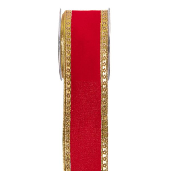 Κορδ.Flat Velvet Loneta  Foil 6,7Cmx4,5M Kokk-Χρυσο