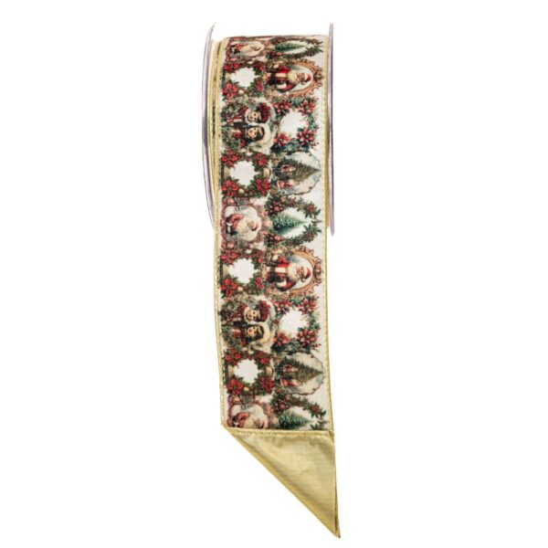 Κορδ.Velvet  Vintage Santa Claus 5.2Cmx4.5M