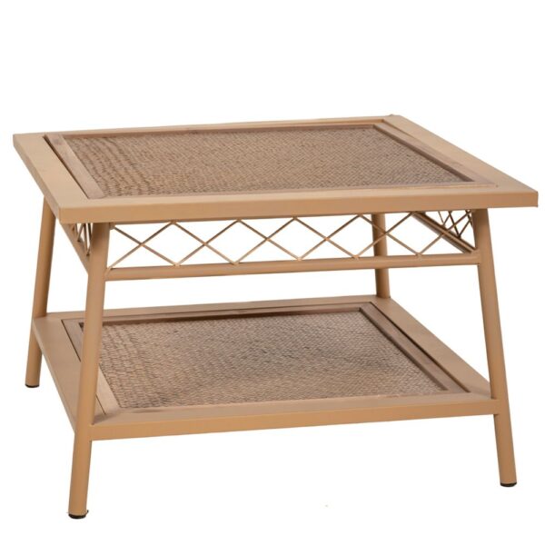 Μεταλλικο-Ξυλινο Τραπεζι 60X60X40Ek