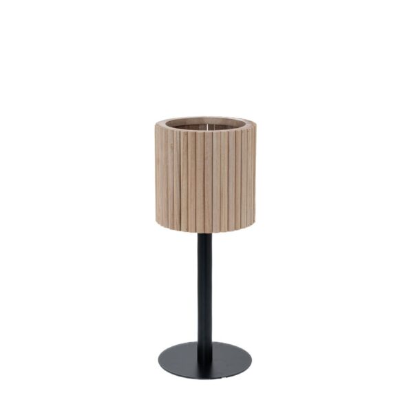 Φυσικο Ξυλινο Κασπω Με Μαυρο Μεταλλικο Stand 21X51Ek