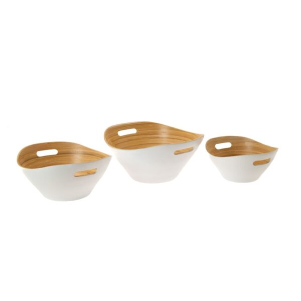Bamboo Λευκα Μπωλ Σ 3 35X30X16Ek 30X25X13Ek 25X21X12Ek