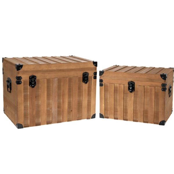 Ξυλινα Καφε Μπαουλα Σ 2 42X30X31Ek 34.5X25X25.5Εκ