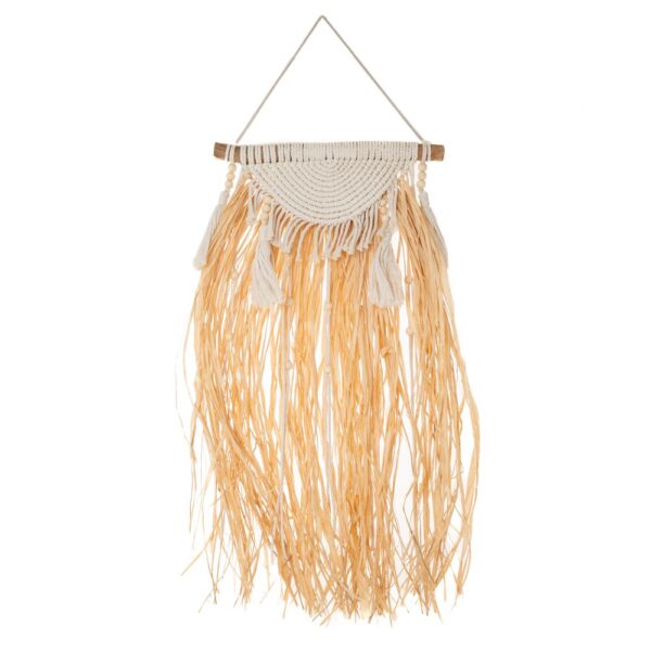 Boho Μακραμε Τοιχου Με Raffia 30Χ60 80Εκ