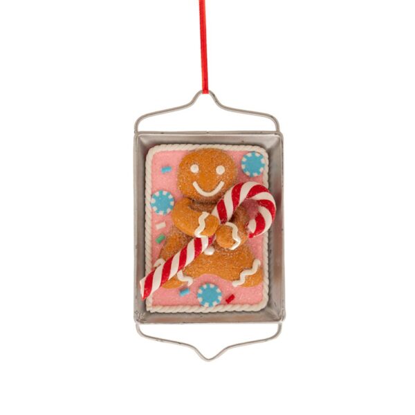 Gingerbread Σε Δισκακι Κρεμαστο Στολιδι 6Χ10Εκ