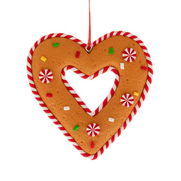 Καρδια Gingerbread Κρεμαστο Στολιδι 8Χ8Εκ