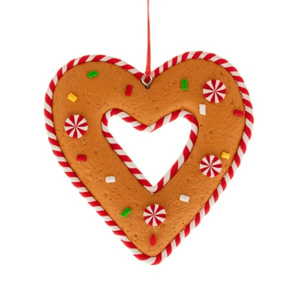 Καρδια Gingerbread Κρεμαστο Στολιδι 8Χ8Εκ