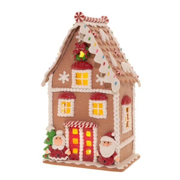 Gingerbread Σπιτακι Με Led Φως 16Χ13Χ29Εκ