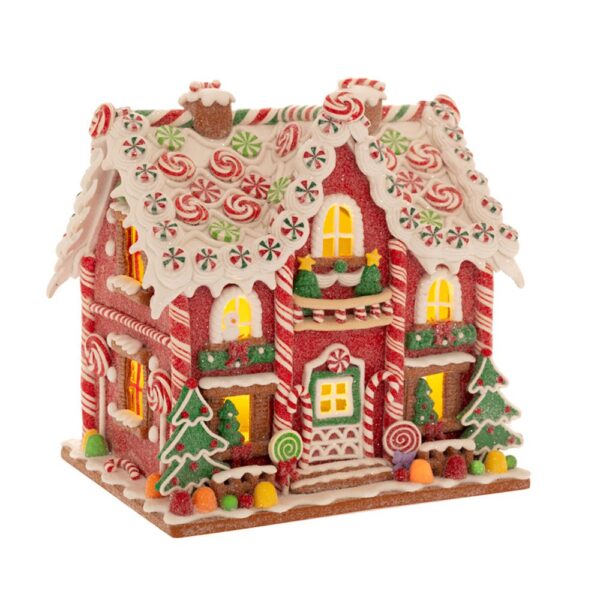Καφε Gingerbread Σπιτακι Με Led Φως 21Χ16Χ21Εκ