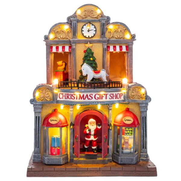 Μαγαζι Gift Shop Με Φως Μουσικη Και Κινηση 24Χ18Χ30.5Εκ Με Ανταπτορα Ρευματος