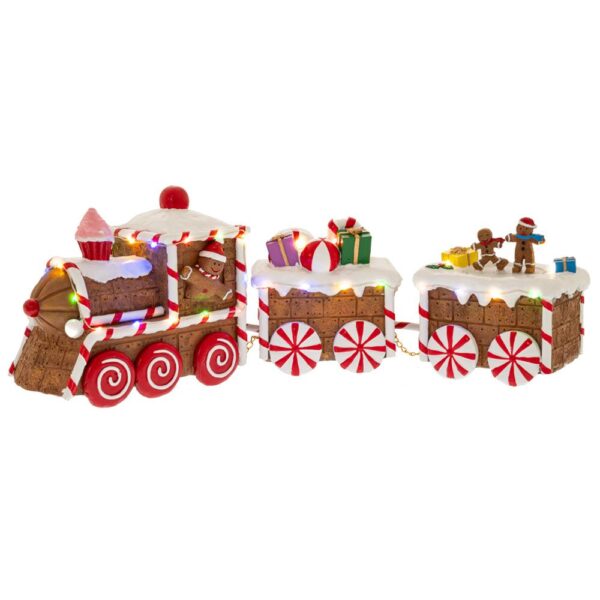 Φωτιζομενο Gingerbread Τραινο 47Χ10Χ15Εκ Μπαταριας