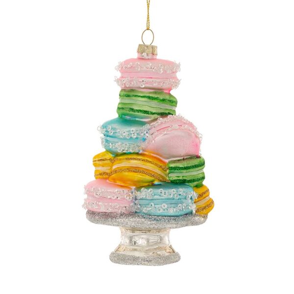 Πολυχρωμα Γυαλινα Macaron Κρεμαστο Στολιδι 8Χ8Χ14Εκ
