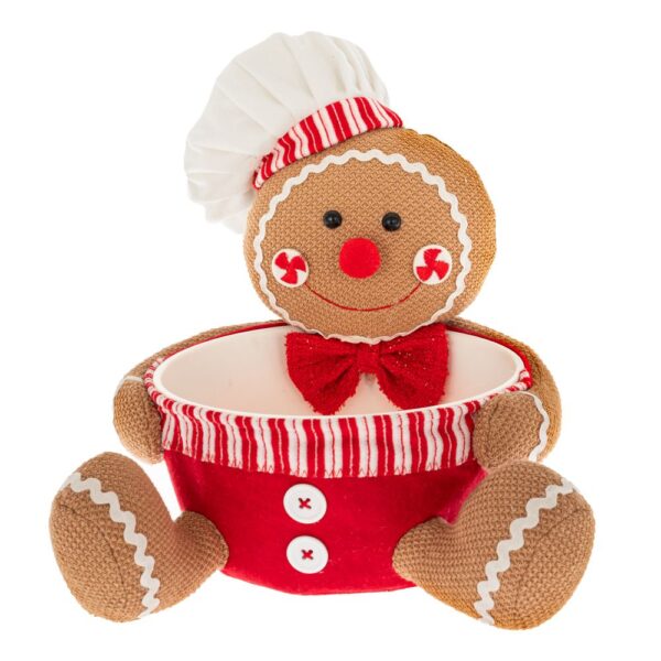 Καφε Κοκκινη Υφασματινη Φιγουρα Gingerman Με Καλαθι 24Χ23Χ24Εκ