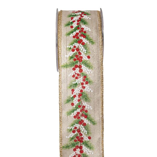 Κορδ.Christmas Flowers 6,7Cmx9M