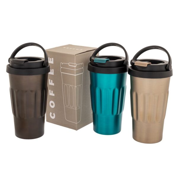 Ανοξειδωτο Θερμος Παγουρι Με Καπακι 500Ml 3 Χρωματα