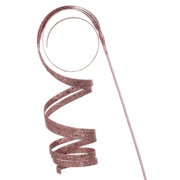 Ροζ Glitter Twisted Κλαδι 50Εκ