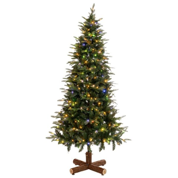 Δενδρο Pre-Lit Noble Fir 210Ek Με 400 Led Θερμο Λευκο And Πολυχρωμα