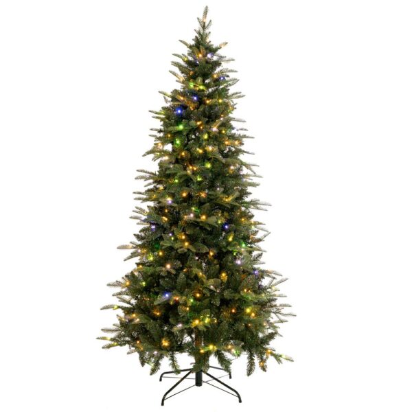 Δενδρο Pre-Lit Noble Fir 270Ek Με 600 Led Θερμο Λευκο And Πολυχρωμα