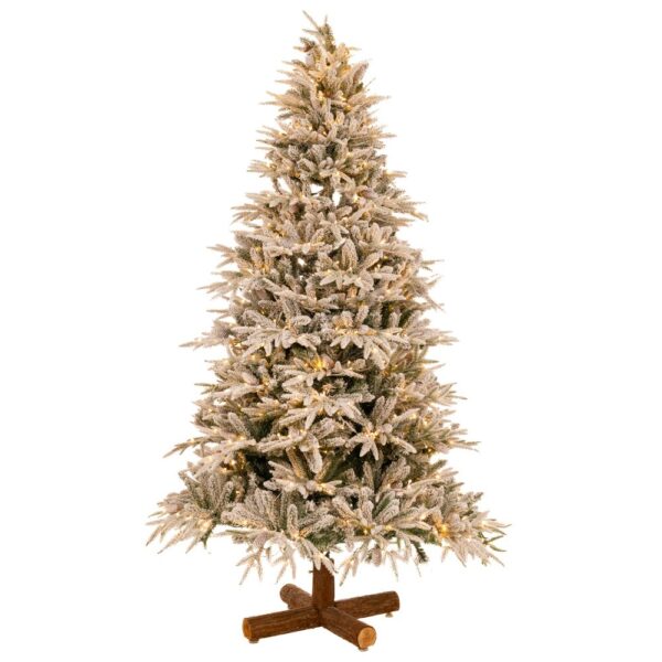 Δενδρο   Pre Lit Snowy Jersey Pine   180Εκ Με 600 Led Θερμο Λευκο And Πολυχρωμα